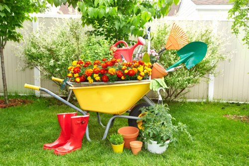 Charity partnership donating reusable garden materials from a Carshalton project